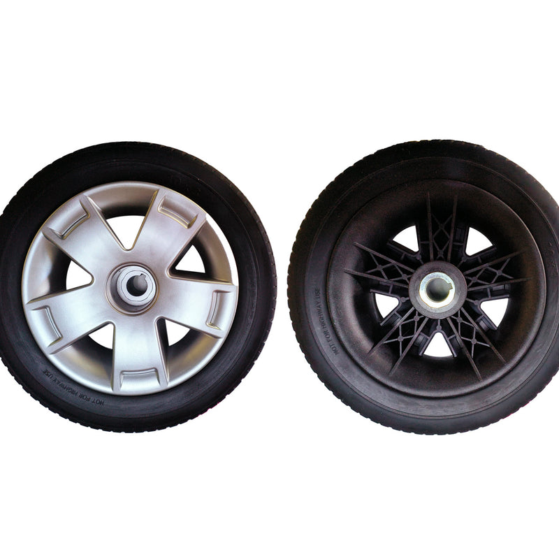 10x3 Rear Tyre with Silver Rim and Cap
