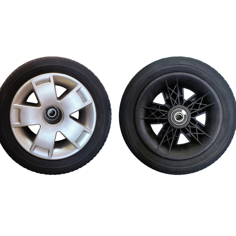 10x3 Front Tyre with Silver Rim and Cap