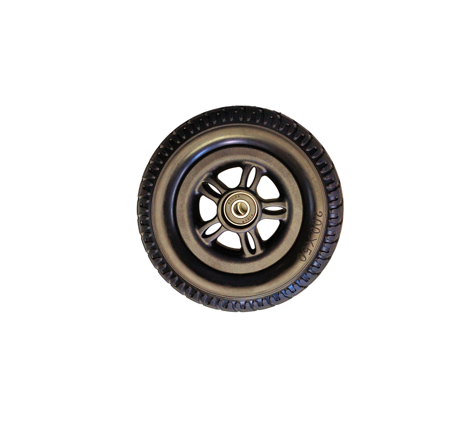 200x50 Front Tyre with Black Rim and Cap
