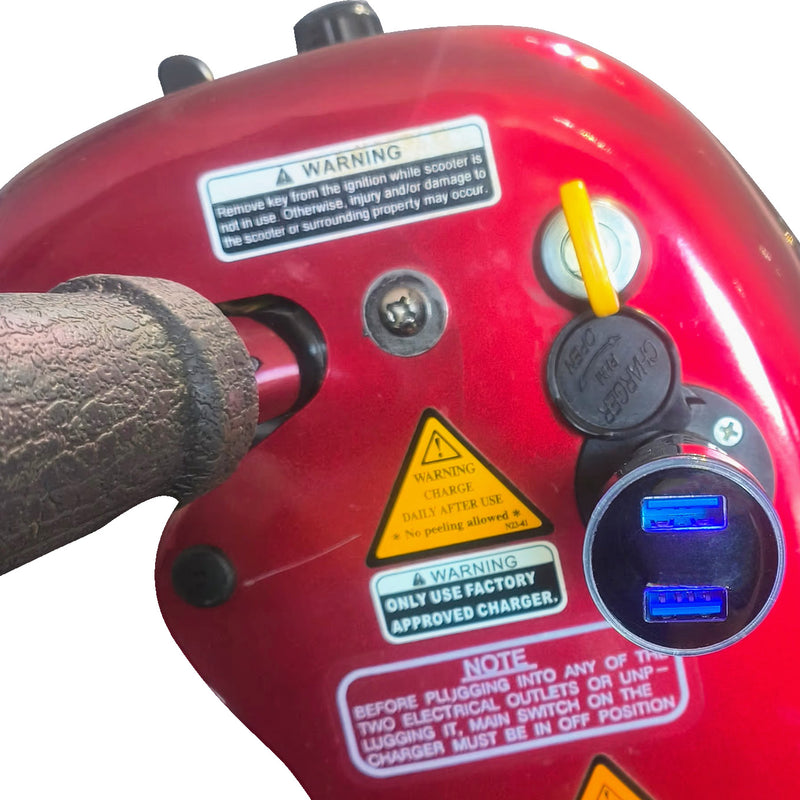 USB Mobility Scooter / Power Chair Charger Point for Mobile Devices